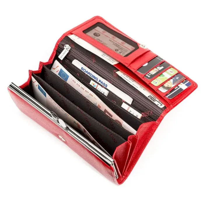 Гаманець жіночий KARYA 17185 шкіряний Червоний