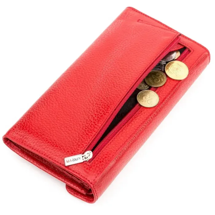 Гаманець жіночий KARYA 17188 шкіряний Червоний