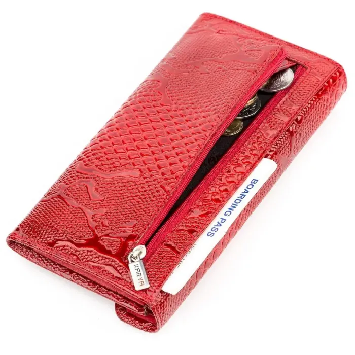 Гаманець жіночий KARYA 17189 шкіряний Червоний