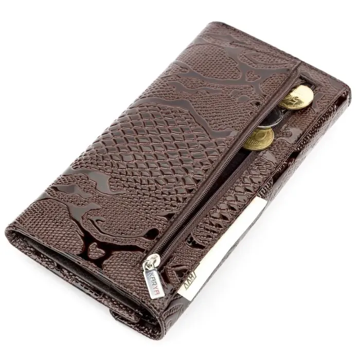 Гаманець жіночий KARYA 17190 шкіряний Коричневий