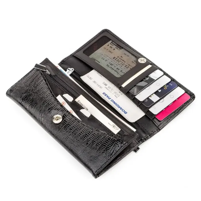 Гаманець жіночий KARYA 17195 шкіряний Чорний