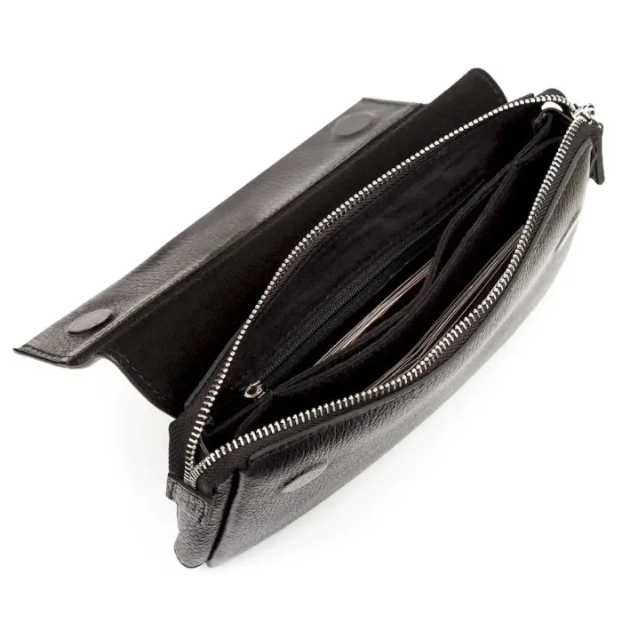 Барсетка мужская KARYA 17197 кожаная Черная