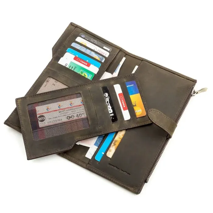 Гаманець чоловічий Tony Bellucci 17210 Шкіряний Болотний