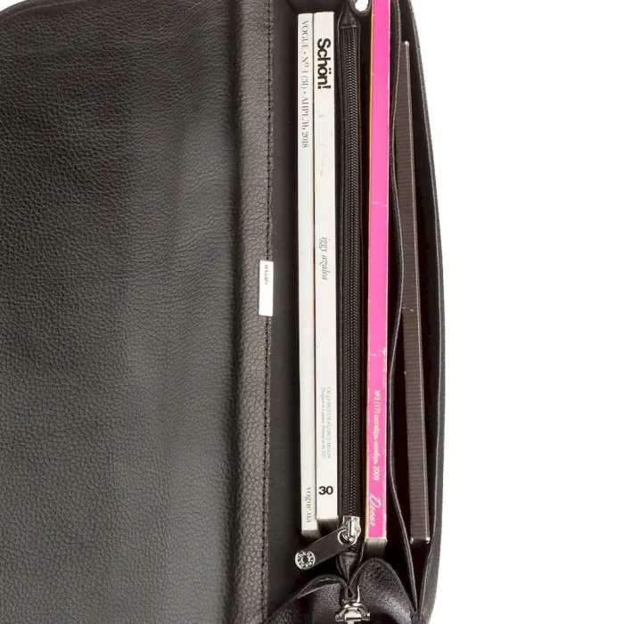 Чоловічий портфель KARYA 17267 шкіряний Чорний флотар