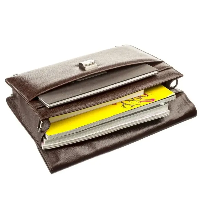 Портфель чоловічий KARYA 17272 шкіряний Коричневий