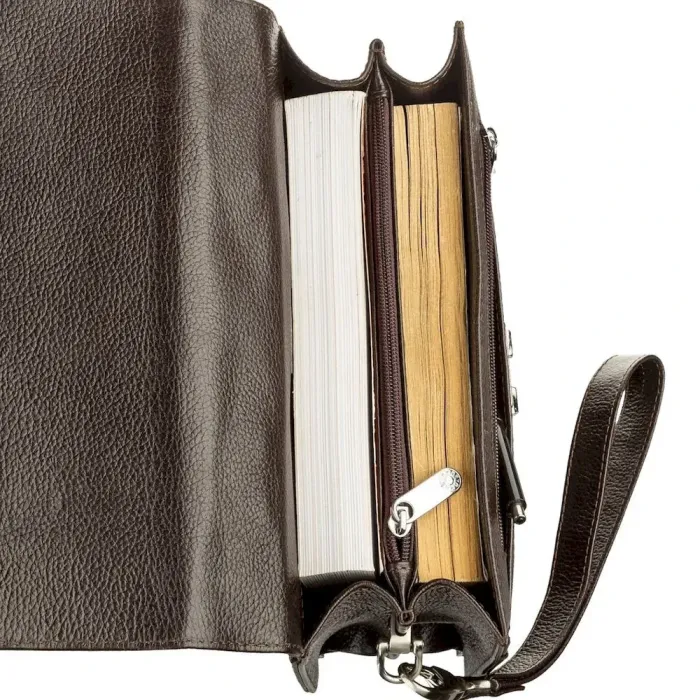 Барсетка чоловіча з натуральної шкіри KARYA 17281 Коричнева