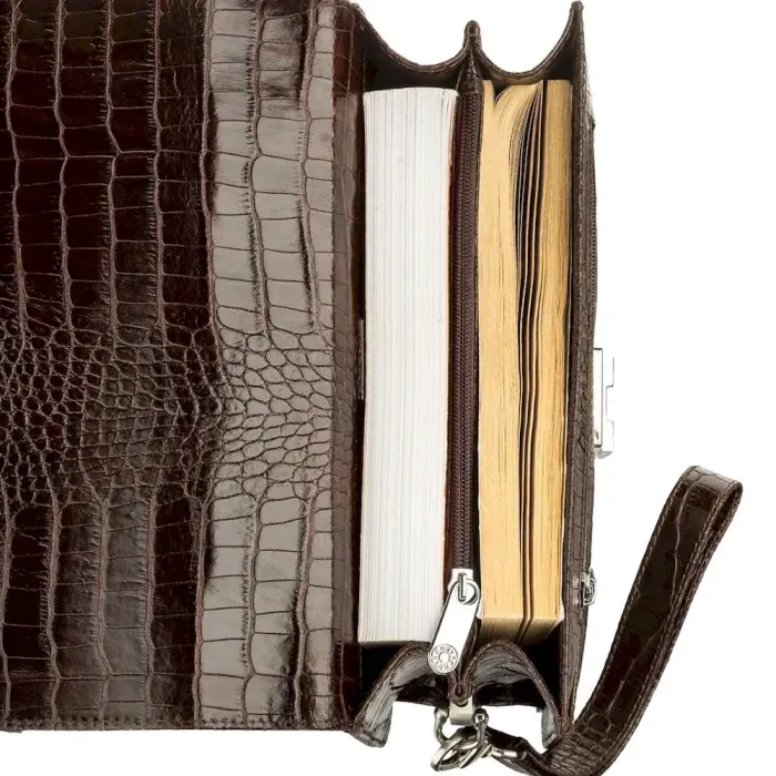 Барсетка чоловіча з натуральної шкіри KARYA 17282 Коричнева