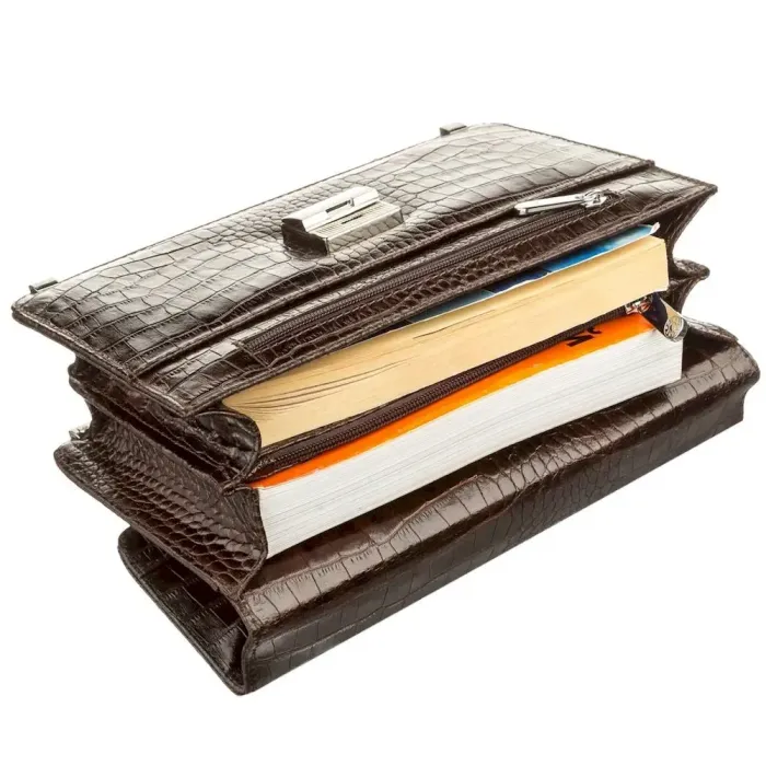 Барсетка чоловіча з натуральної шкіри KARYA 17282 Коричнева