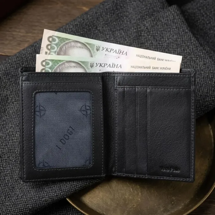 Чоловіче портмоне Tony Perotti з натуральної шкіри Cortina 5079 nero (90123) Чорне