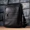 Стильна вертикальна сумка для чоловіків із натуральної шкіри Vintage 15113 Чорний