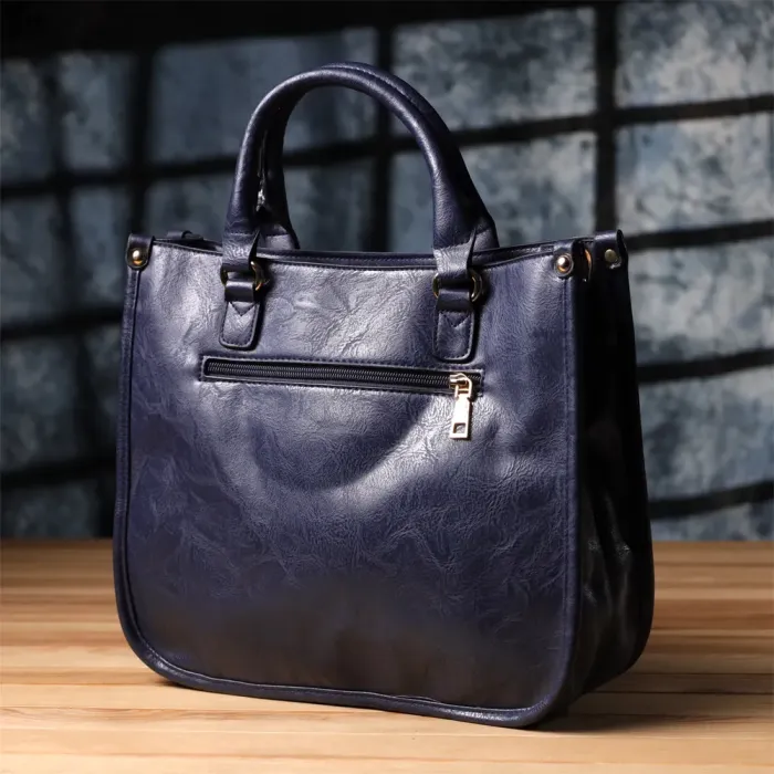 Ділова жіноча сумка з екошкіри Vintage 15132 Синій