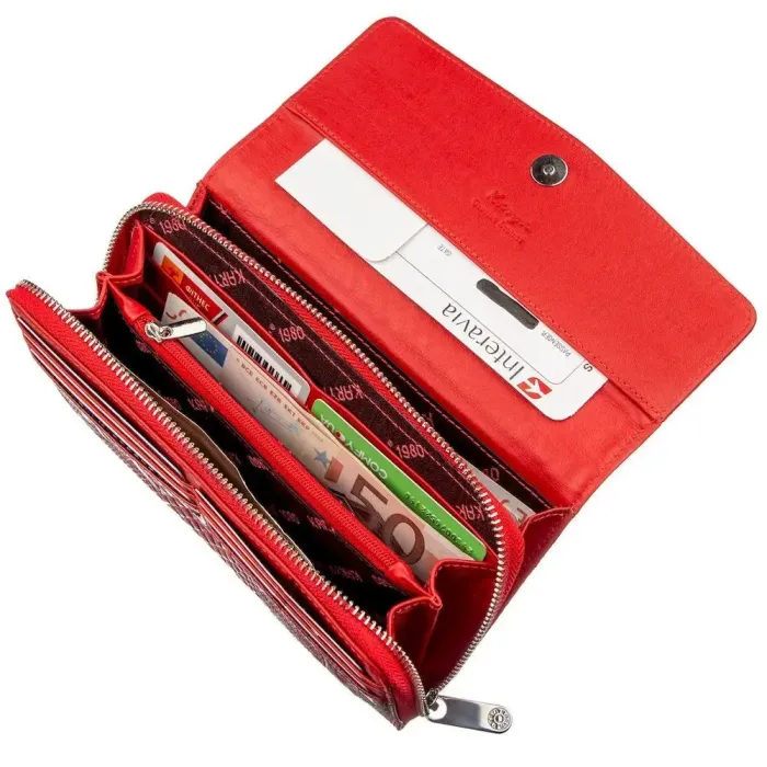 Кошелек женский KARYA 17355 кожаный Красный