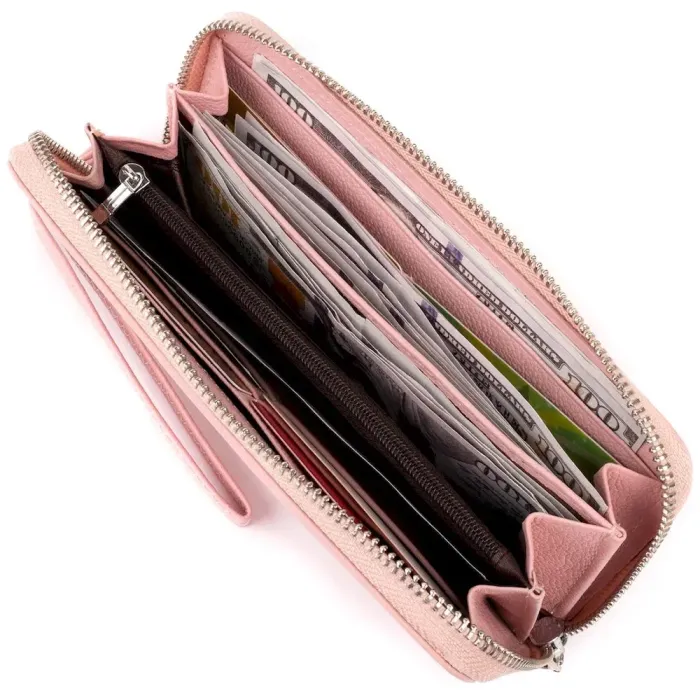 Клатч шкіряний жіночий ST Leather 19283 Рожевий