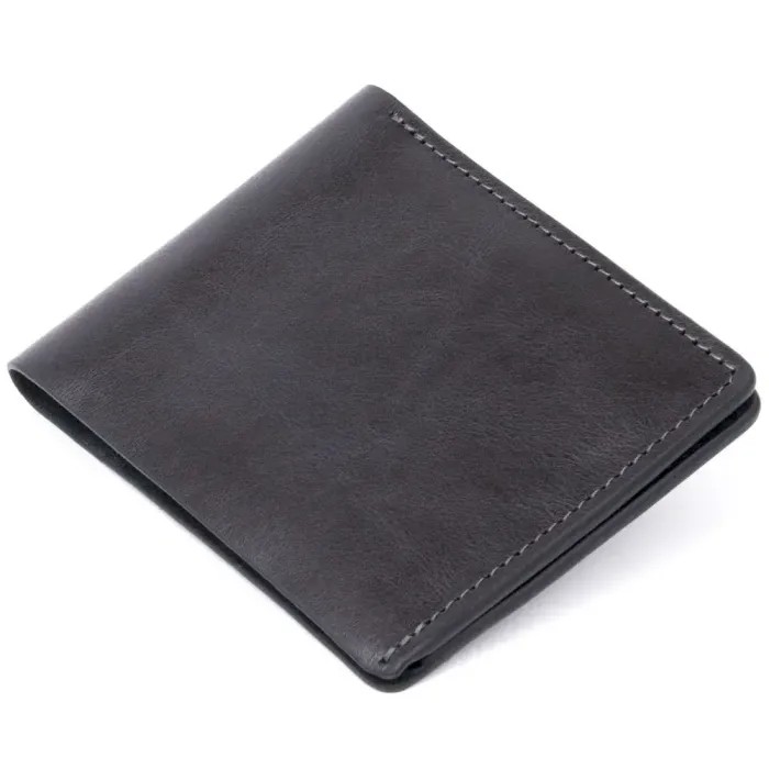 Горизонтальное портмоне в гладкой коже без застежки GRANDE PELLE 11311 Черное