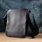 Зручна вертикальна сумка для чоловіків з натуральної шкіри Vintage 22862 Чорний