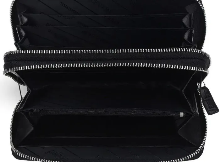 Гаманець-клатч CROCODILE LEATHER 18023 із натуральної шкіри крокодила Чорний