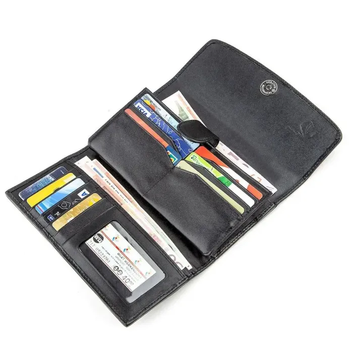 Жіночий клатч із натуральної шкіри ската STINGRAY LEATHER 18037 Чорний