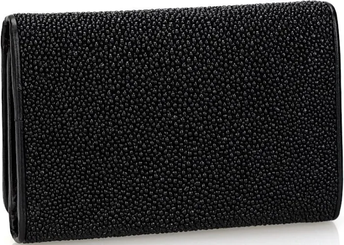 Кошелек женский STINGRAY LEATHER 18038 из натуральной кожи морского ската Черный