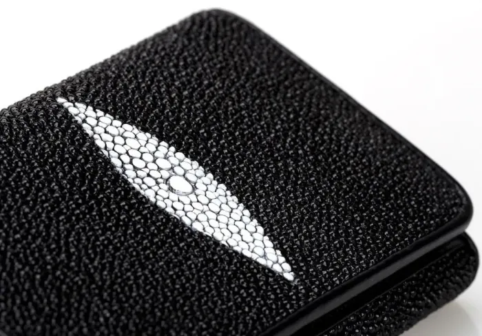 Кошелек женский STINGRAY LEATHER 18038 из натуральной кожи морского ската Черный