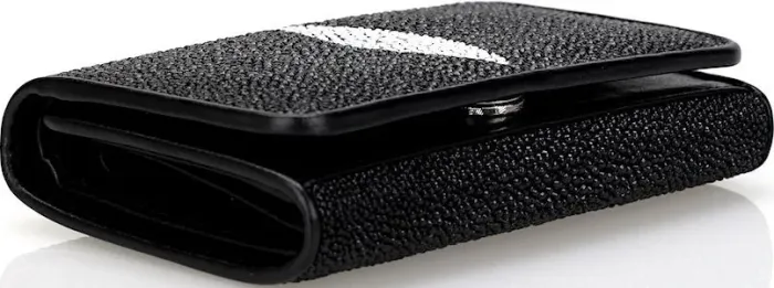 Кошелек женский STINGRAY LEATHER 18038 из натуральной кожи морского ската Черный