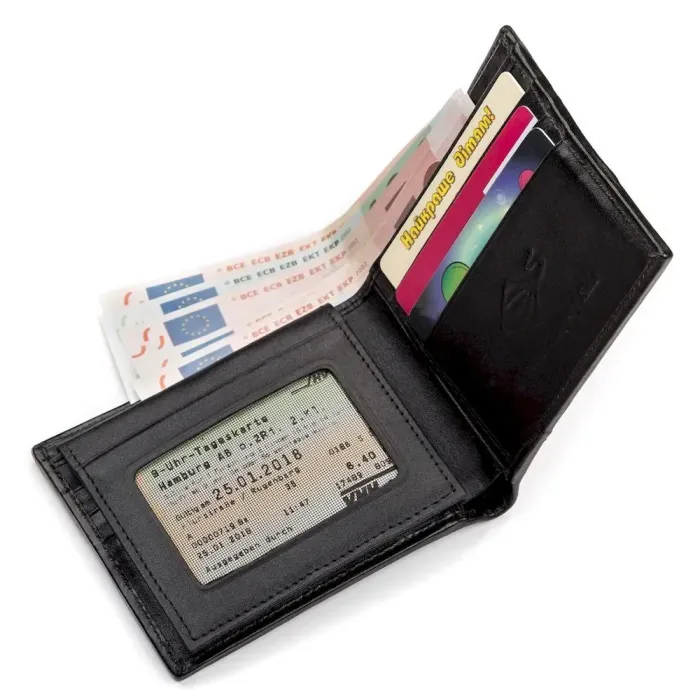 Портмоне чоловіче STINGRAY LEATHER 18039 із натуральної шкіри морського ската Чорне