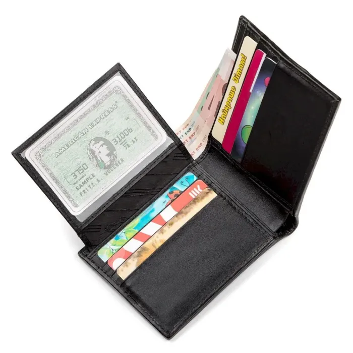 Портмоне чоловіче STINGRAY LEATHER 18039 із натуральної шкіри морського ската Чорне