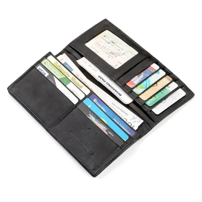 Портмоне чоловіче STINGRAY LEATHER 18040 із натуральної шкіри морського ската Чорне