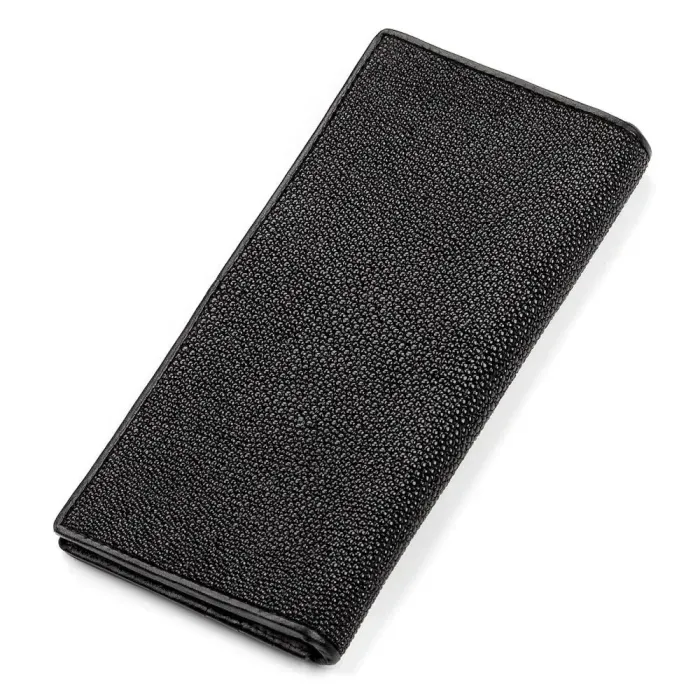 Портмоне чоловіче STINGRAY LEATHER 18040 із натуральної шкіри морського ската Чорне