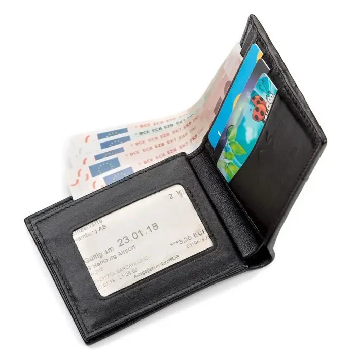 Портмоне чоловіче STINGRAY LEATHER 18042 із натуральної шкіри морського ската Чорне