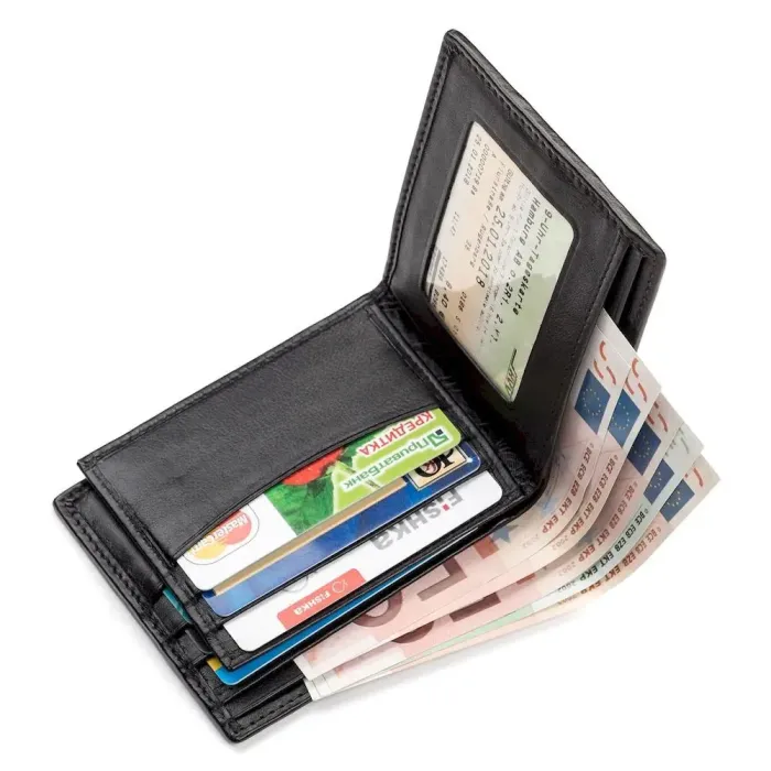 Портмоне чоловіче STINGRAY LEATHER 18042 із натуральної шкіри морського ската Чорне