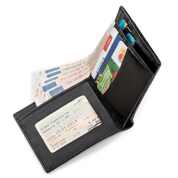 Портмоне чоловіче STINGRAY LEATHER 18042 із натуральної шкіри морського ската Чорне