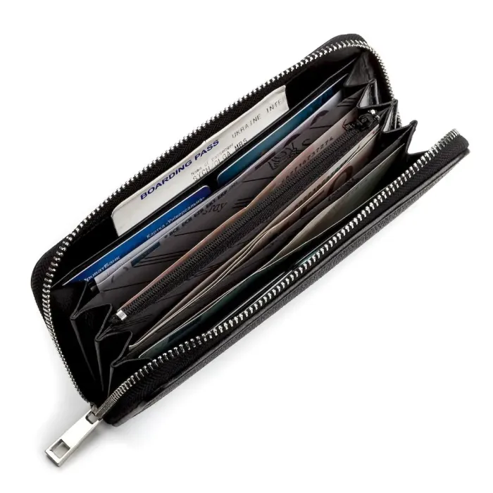 Кошелек- клатч женский STINGRAY LEATHER 18043 из натуральной кожи морского ската Черный