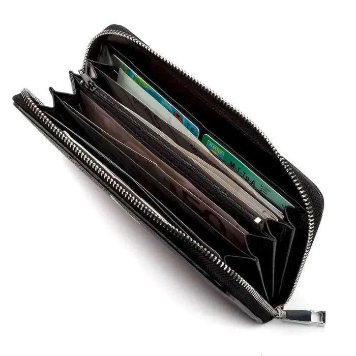 Кошелек- клатч женский STINGRAY LEATHER 18043 из натуральной кожи морского ската Черный