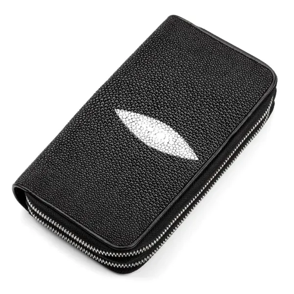 Гаманець-клатч STINGRAY LEATHER 18044 з натуральної шкіри морського ската Чорний