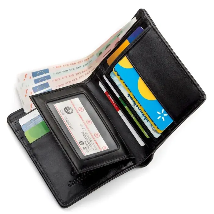 Портмоне CROCODILE LEATHER 18047 із натуральної шкіри крокодила Чорне