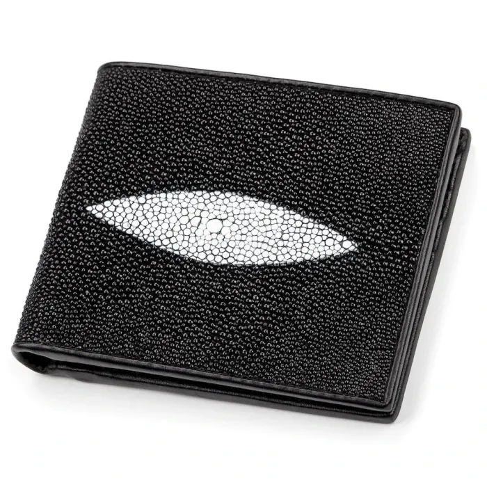 Портмоне чоловіче STINGRAY LEATHER 18049 із натуральної шкіри морського ската Чорне