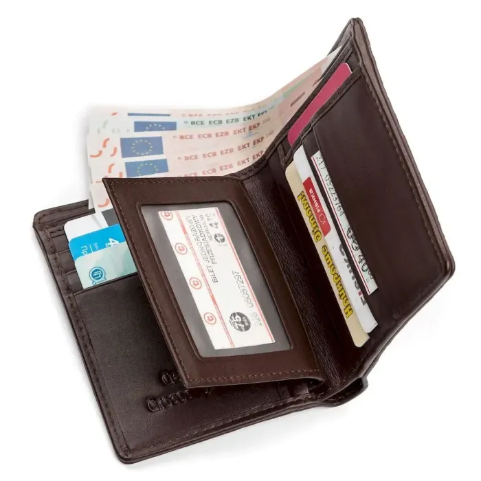 Портмоне CROCODILE LEATHER 18051 з натуральної шкіри крокодила Коричневе