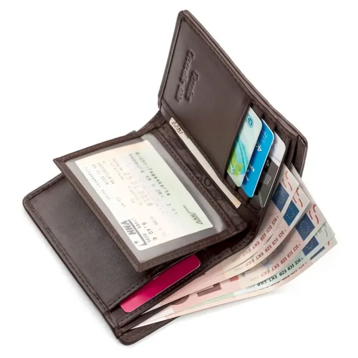 Портмоне CROCODILE LEATHER 18051 з натуральної шкіри крокодила Коричневе