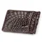 Затискач CROCODILE LEATHER 18052 з натуральної шкіри крокодила Коричневий