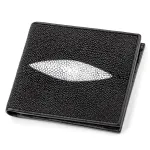 Портмоне чоловіче STINGRAY LEATHER 18053 із натуральної шкіри морського ската Чорне