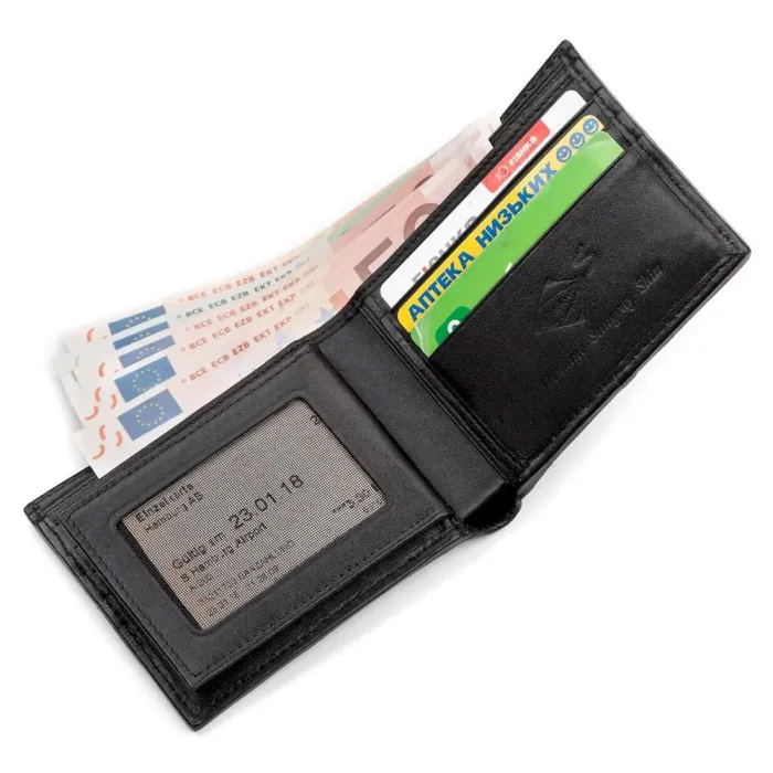 Портмоне чоловіче STINGRAY LEATHER 18054 із натуральної шкіри морського ската Чорне