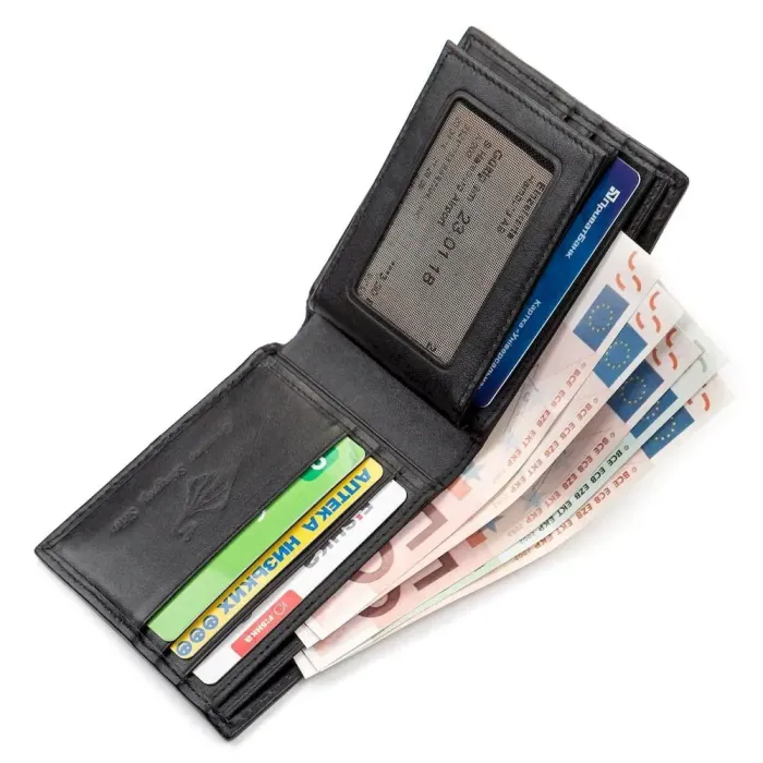 Портмоне чоловіче STINGRAY LEATHER 18054 із натуральної шкіри морського ската Чорне