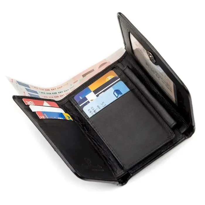 Гаманець жіночий STINGRAY LEATHER 18055 із натуральної шкіри морського ската Чорний