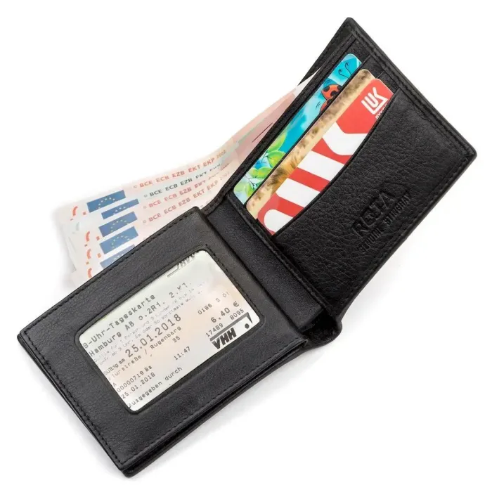 Портмоне чоловіче STINGRAY LEATHER 18058 із натуральної шкіри морського ската Чорне