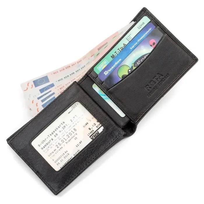 Портмоне чоловіче STINGRAY LEATHER 18059 із натуральної шкіри морського ската Чорне