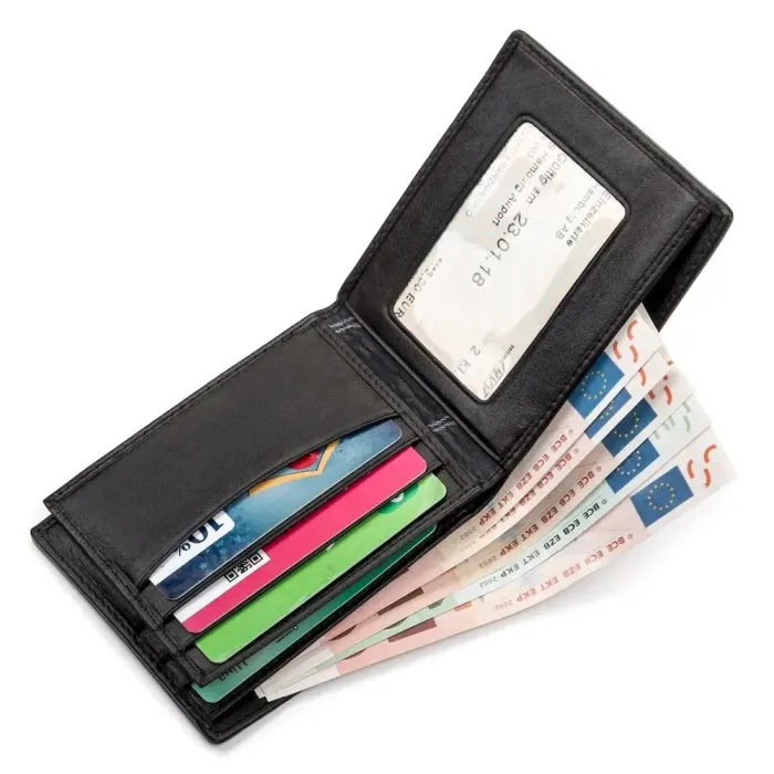 Портмоне чоловіче STINGRAY LEATHER 18059 із натуральної шкіри морського ската Чорне