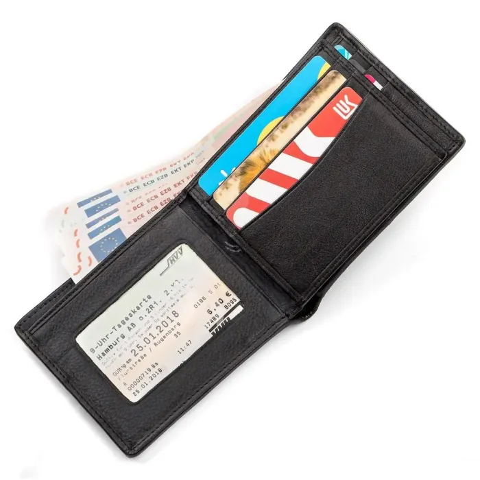 Портмоне чоловіче STINGRAY LEATHER 18060 із натуральної шкіри морського ската Чорне