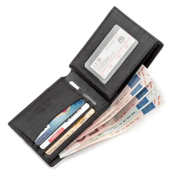 Портмоне чоловіче STINGRAY LEATHER 18061 із натуральної шкіри морського ската Чорне