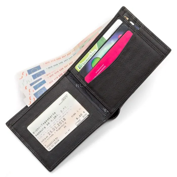 Портмоне чоловіче STINGRAY LEATHER 18061 із натуральної шкіри морського ската Чорне