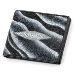 Портмоне чоловіче STINGRAY LEATHER 18061 із натуральної шкіри морського ската Чорне